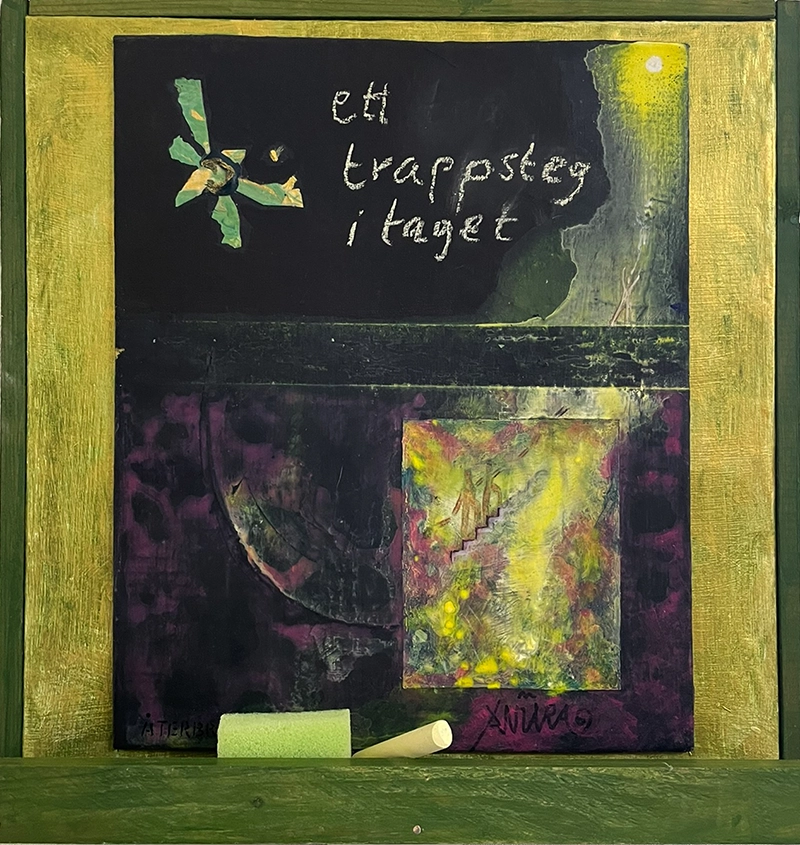 bildkonst med  återbruk/griffeltavla nr 22