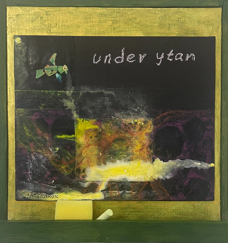 bildkonst med  återbruk/griffeltavla nr 26