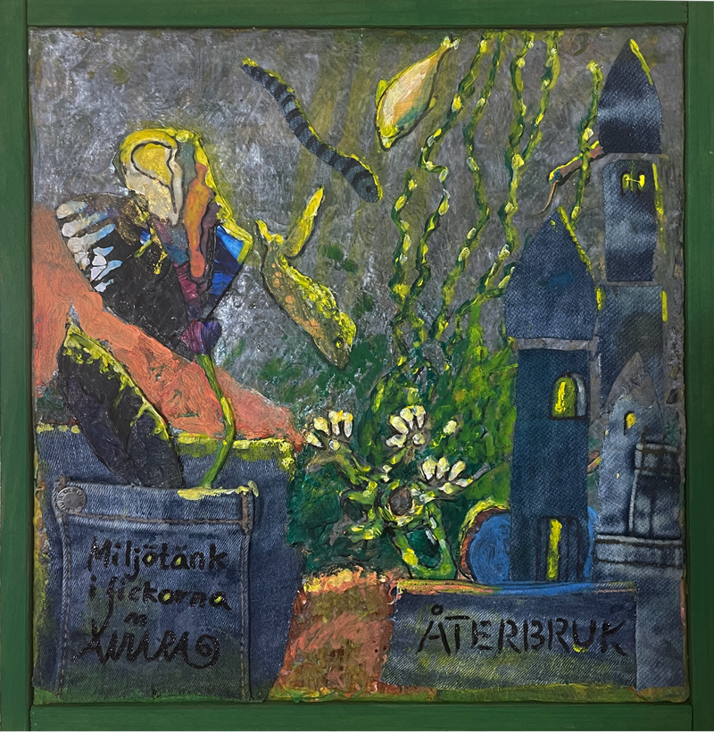 bildkonst med  återbruk tavla nr 32
