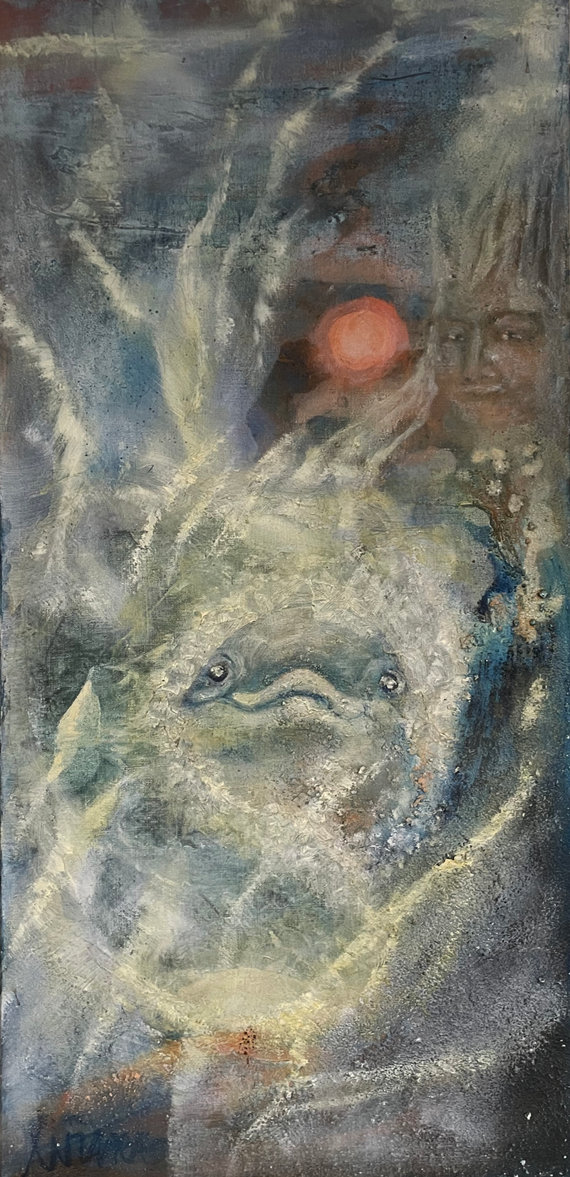Fönster när livet händer mixed media
