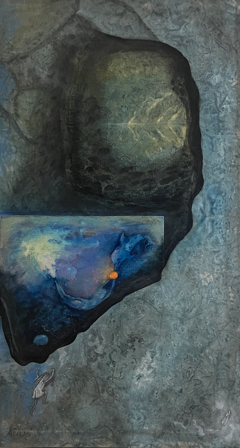Fönster när livet händer mixed media