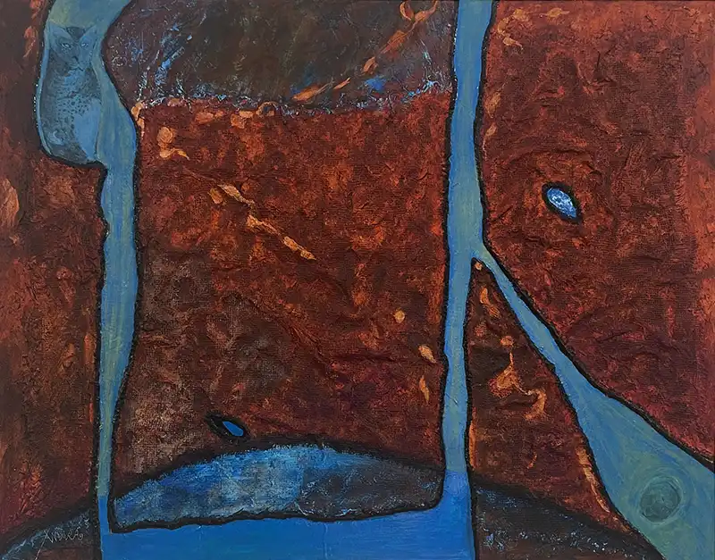 Fönster när livet händer mixed media