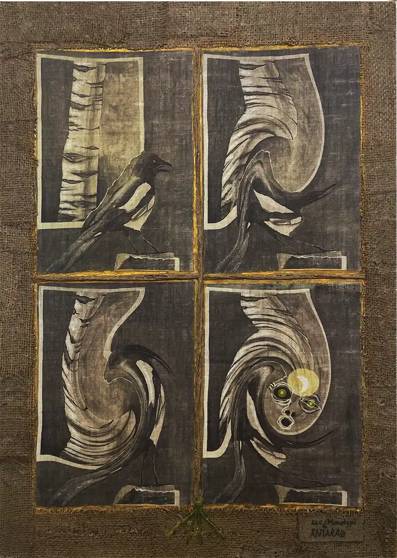 Fönster när livet händer clc monotypi