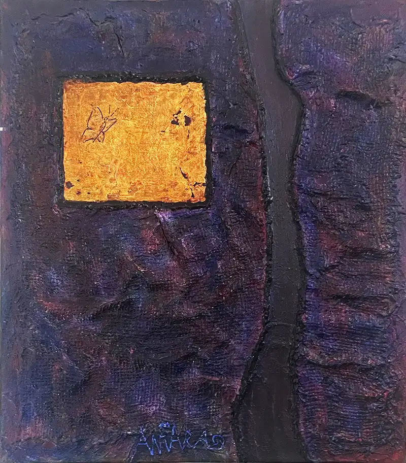 Fönster när livet händer mixed media