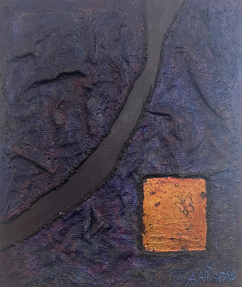 Fönster när livet händer mixed media